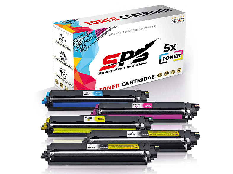 BKCYM (TN-247 MFC-L3730CW) / Schwarz Magenta S-13668 Toner Cyan Gelb SPS