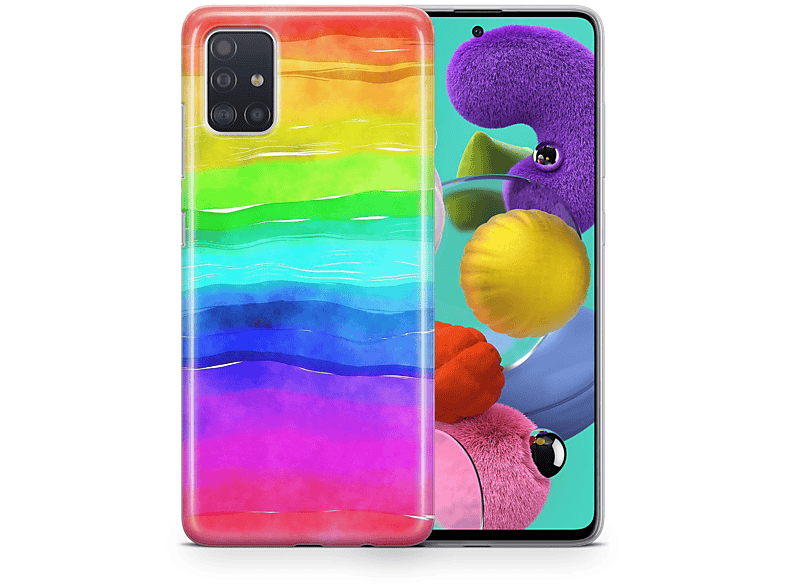 KÖNIG DESIGN Schutzhülle, Backcover, ZTE, Blade A71, Mehrfarbig