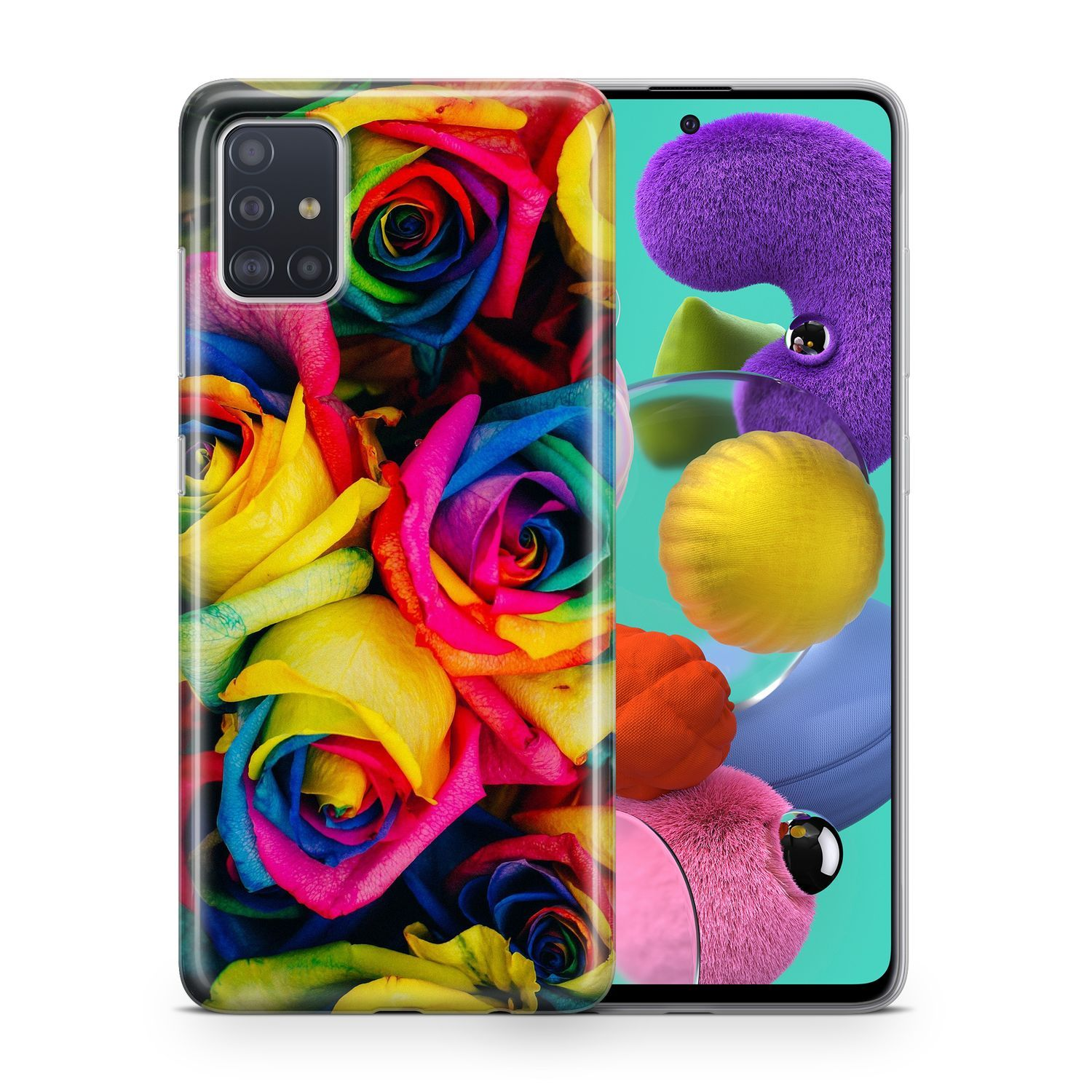 KÖNIG DESIGN Schutzhülle, A03S, Samsung, Mehrfarbig Galaxy Backcover