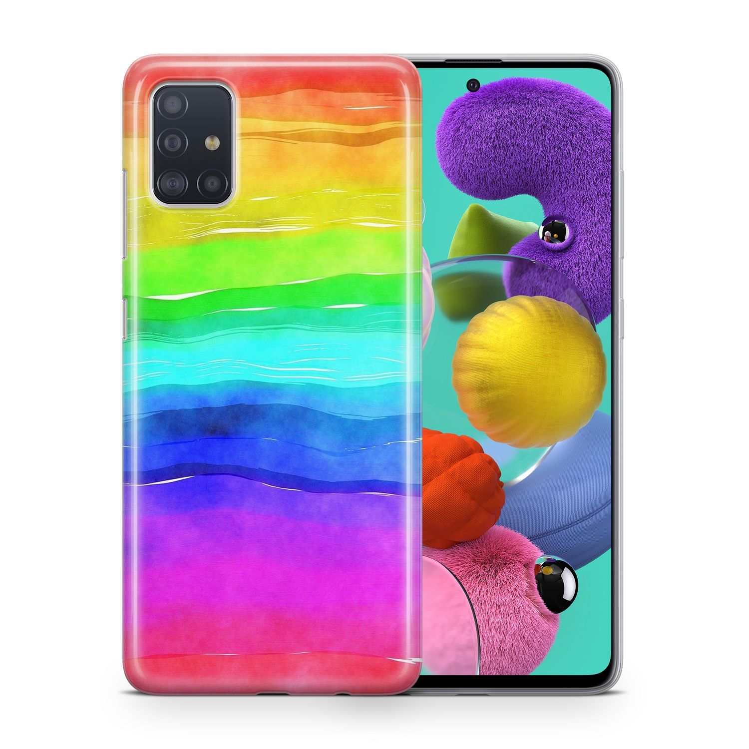 Samsung, A03S, Schutzhülle, Backcover, Mehrfarbig DESIGN Galaxy KÖNIG