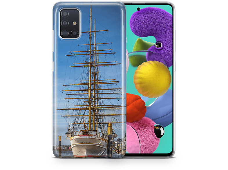 KÖNIG DESIGN Schutzhülle, Backcover, Samsung, Galaxy A03S, Mehrfarbig