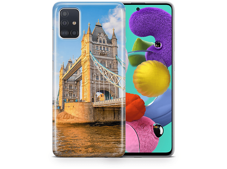 Samsung, Mehrfarbig Schutzhülle, KÖNIG DESIGN Galaxy Backcover, A03S,