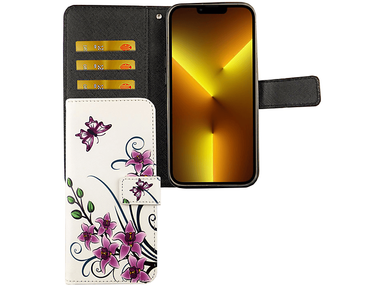 KÖNIG DESIGN Schutzhülle, Bookcover, Apple, iPhone 13, Weiß | Bookcover