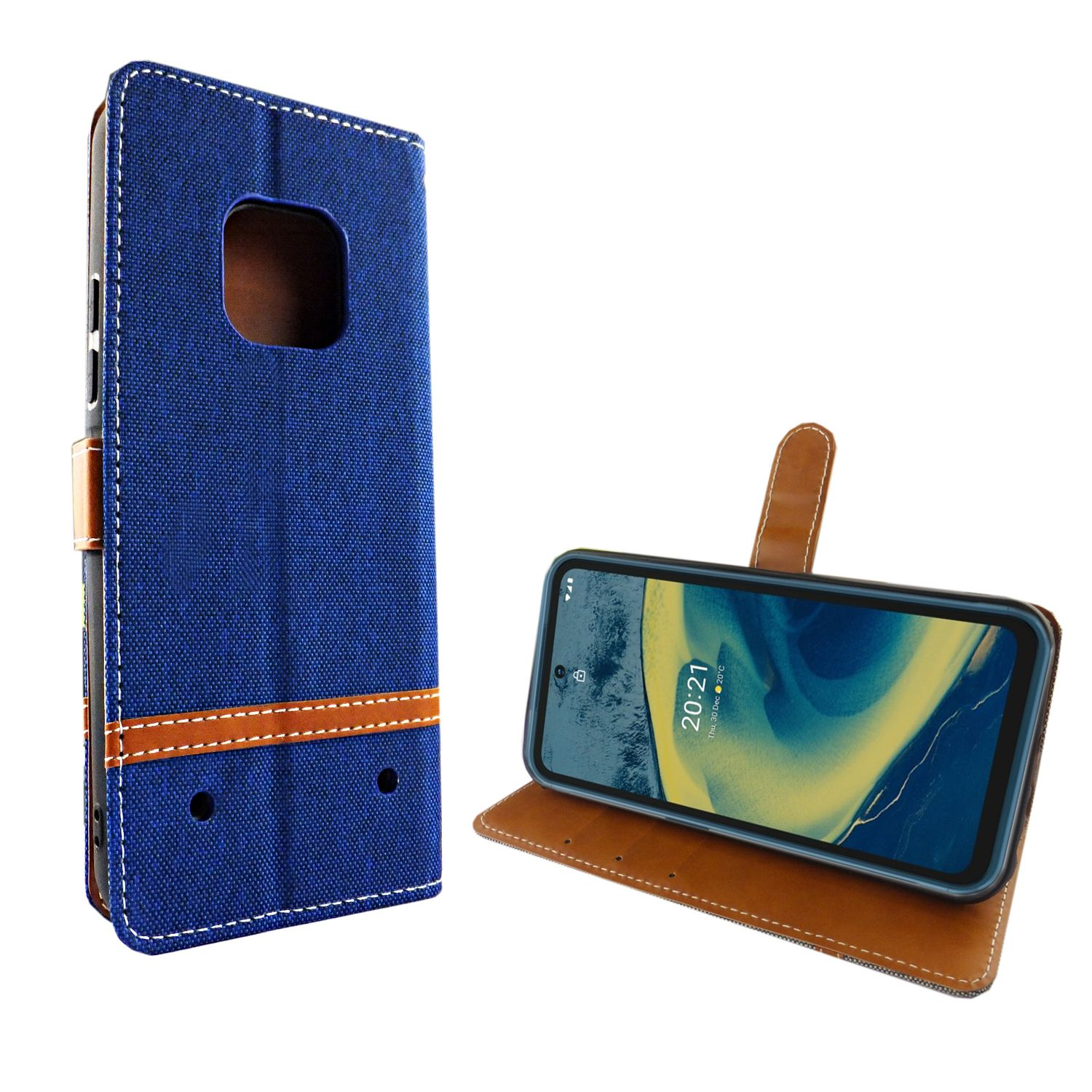 KÖNIG DESIGN XR20, Nokia, Blau Schutzhülle, Bookcover