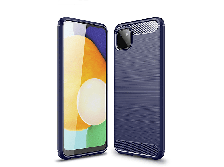 KÖNIG DESIGN Case, A22 Galaxy Samsung, 5G, Backcover, Blau