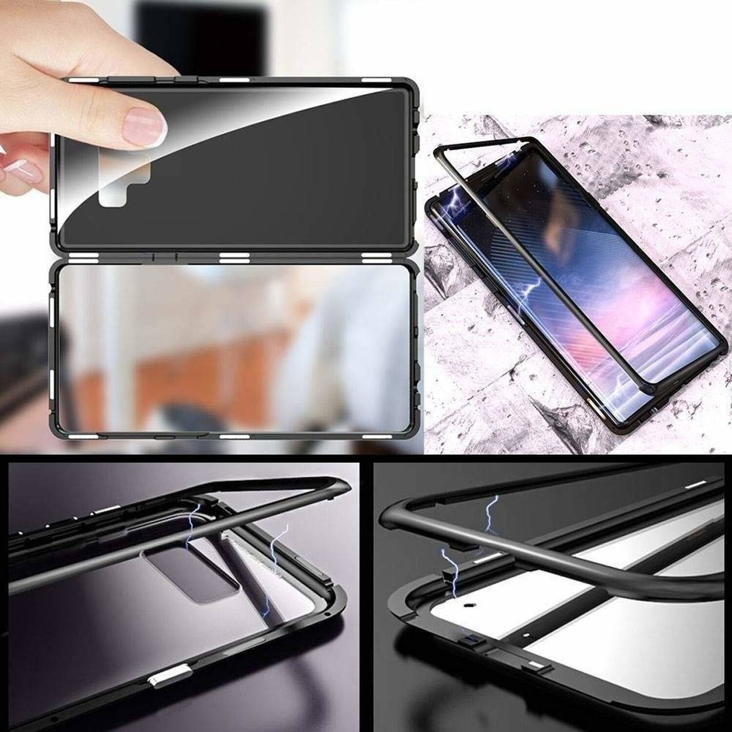 Samsung, Cover, Full 5G, Galaxy Schwarz 360 Case, Metall COFI A13