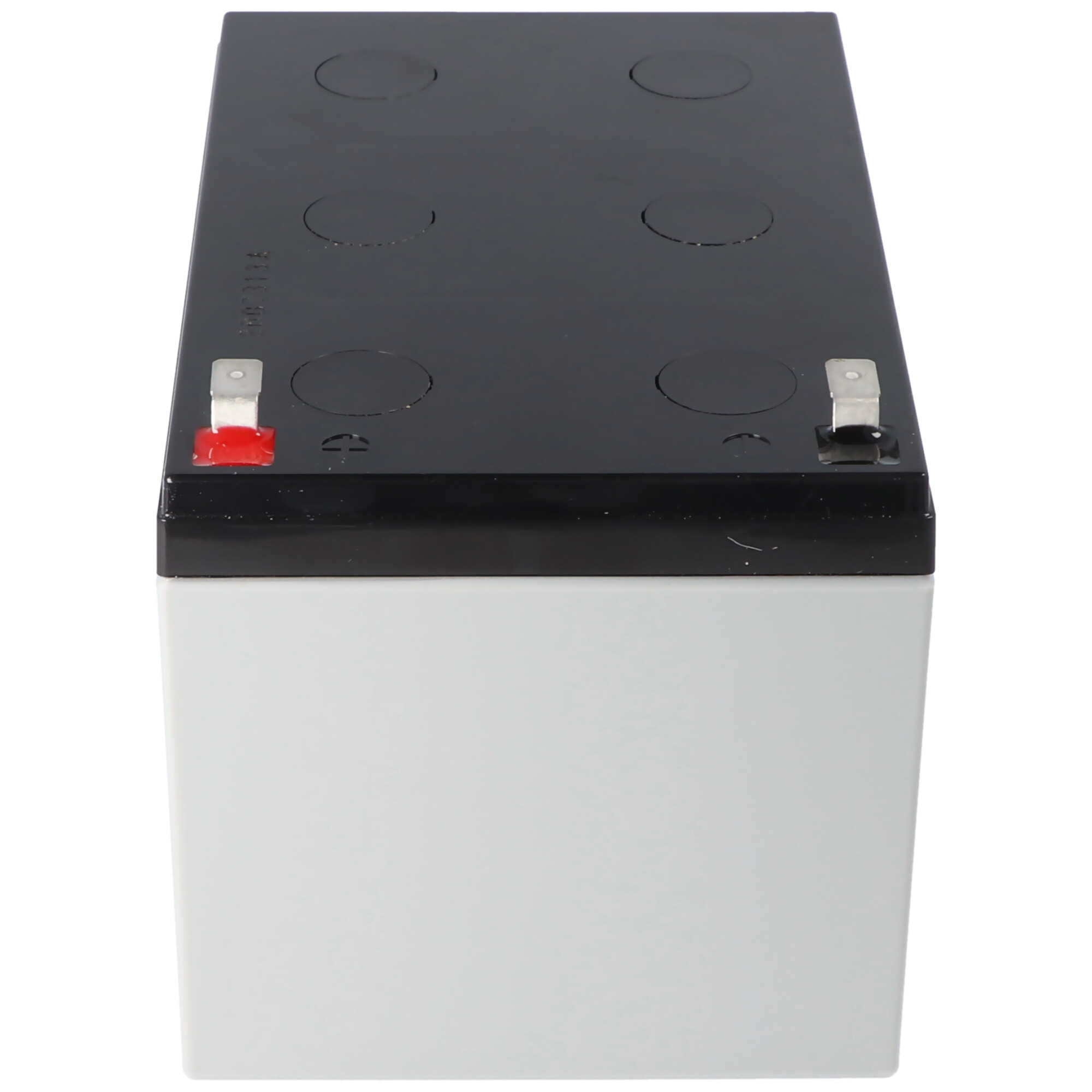 Schwarz-weiße Batterie, Draufsicht.