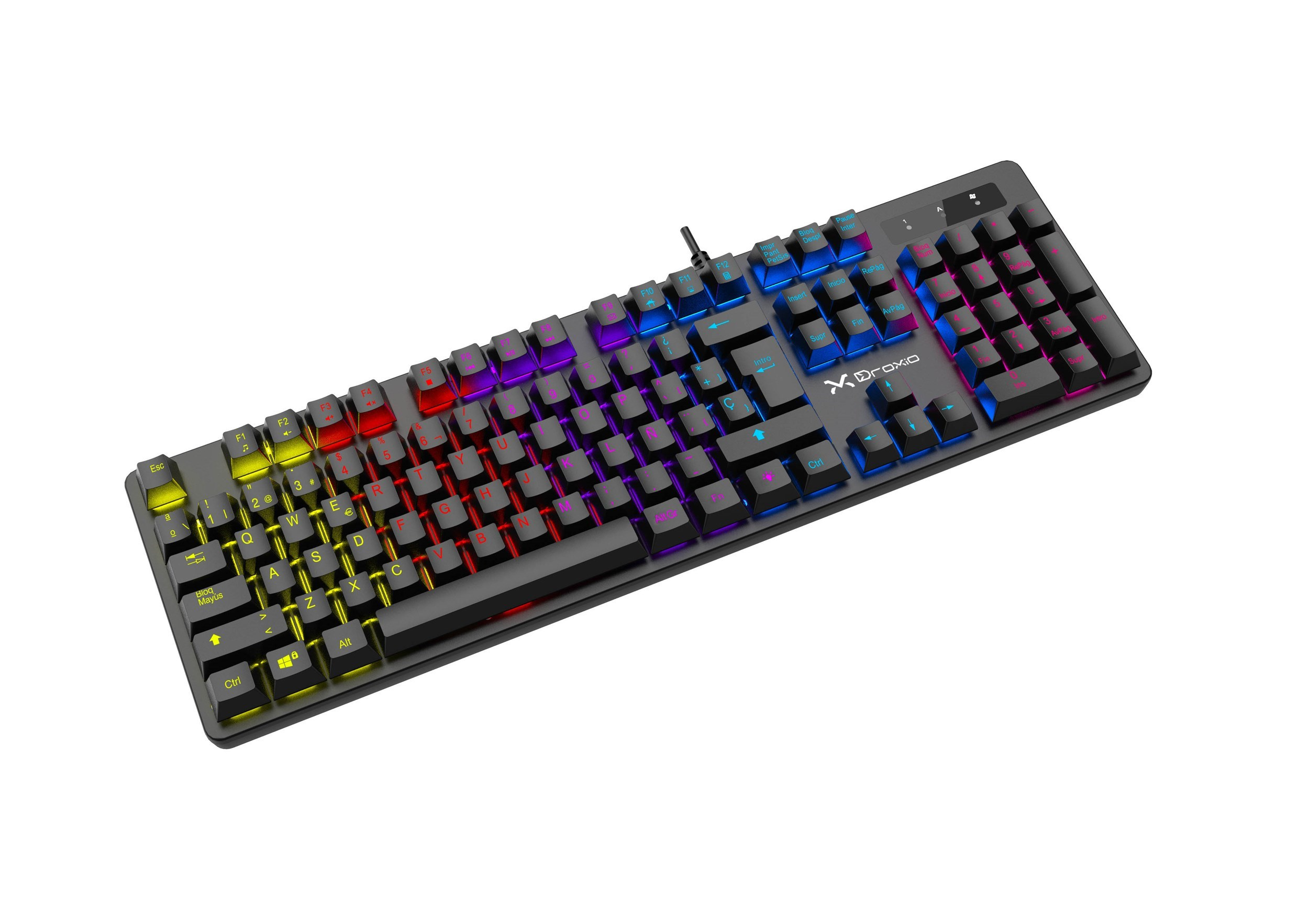 Teclado Gaming Mec. Rgb Switch Azul Teclado Droxio Gaming Katori Mec. Rgb Switch Azul - DROXIO, Retroiluminación, Negro