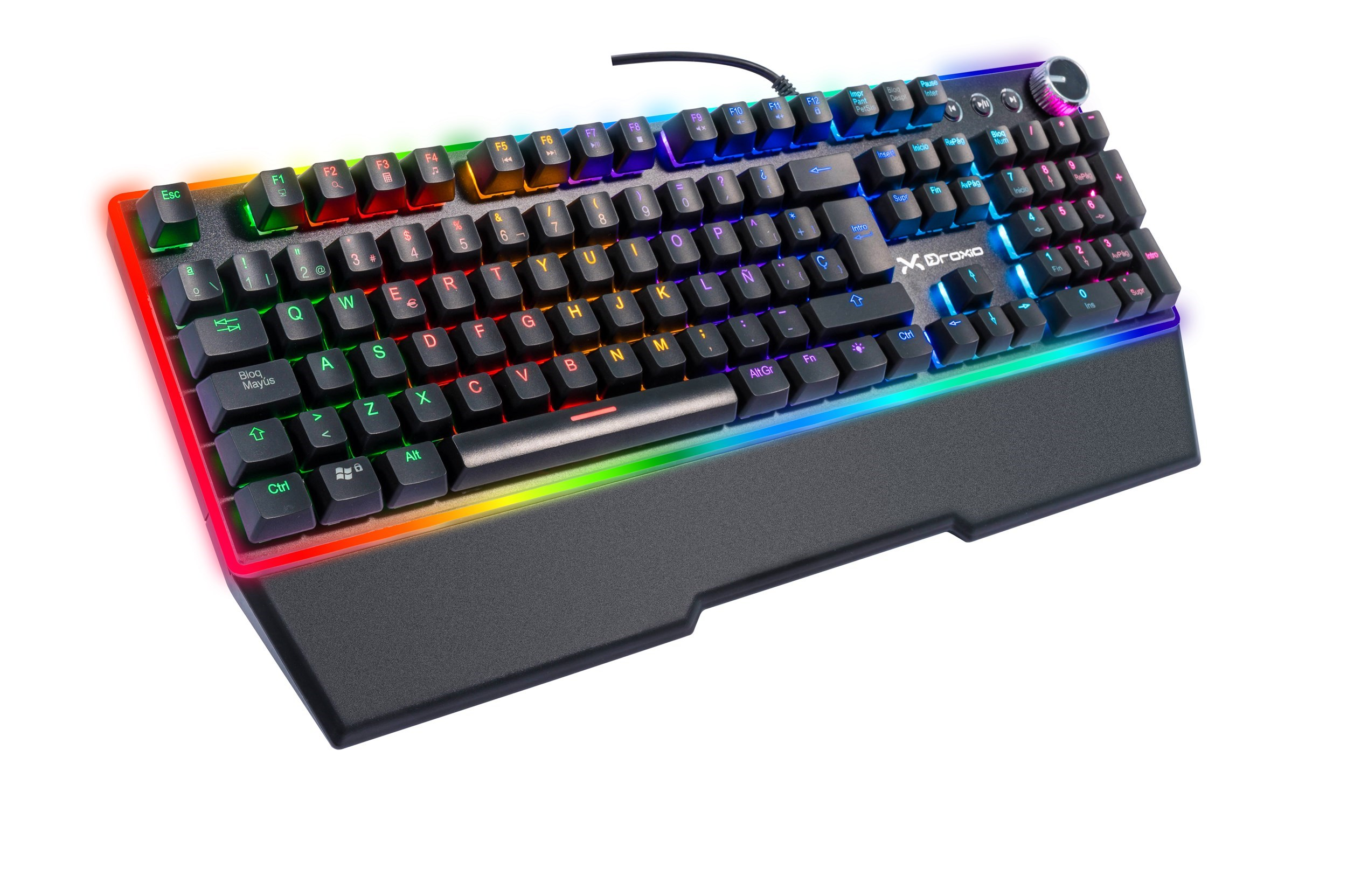 Teclado Gaming Rgb+Led Switch Azul Teclado Droxio Gaming Kotaka Rgb+Led Switch Azul - DROXIO, Retroiluminación, Negro