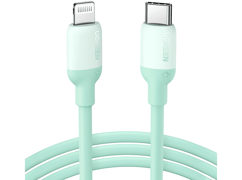 UGREEN USB Lightning, zu Handyladekabel, Grün Typ-C