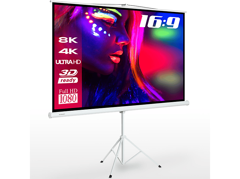 ESMART Professionnel MIRALE Écran de Cadre 244 x 137 cm (110) 16:9 | Écran de Projection pour projecteur Home cinéma Cadre LCD LED