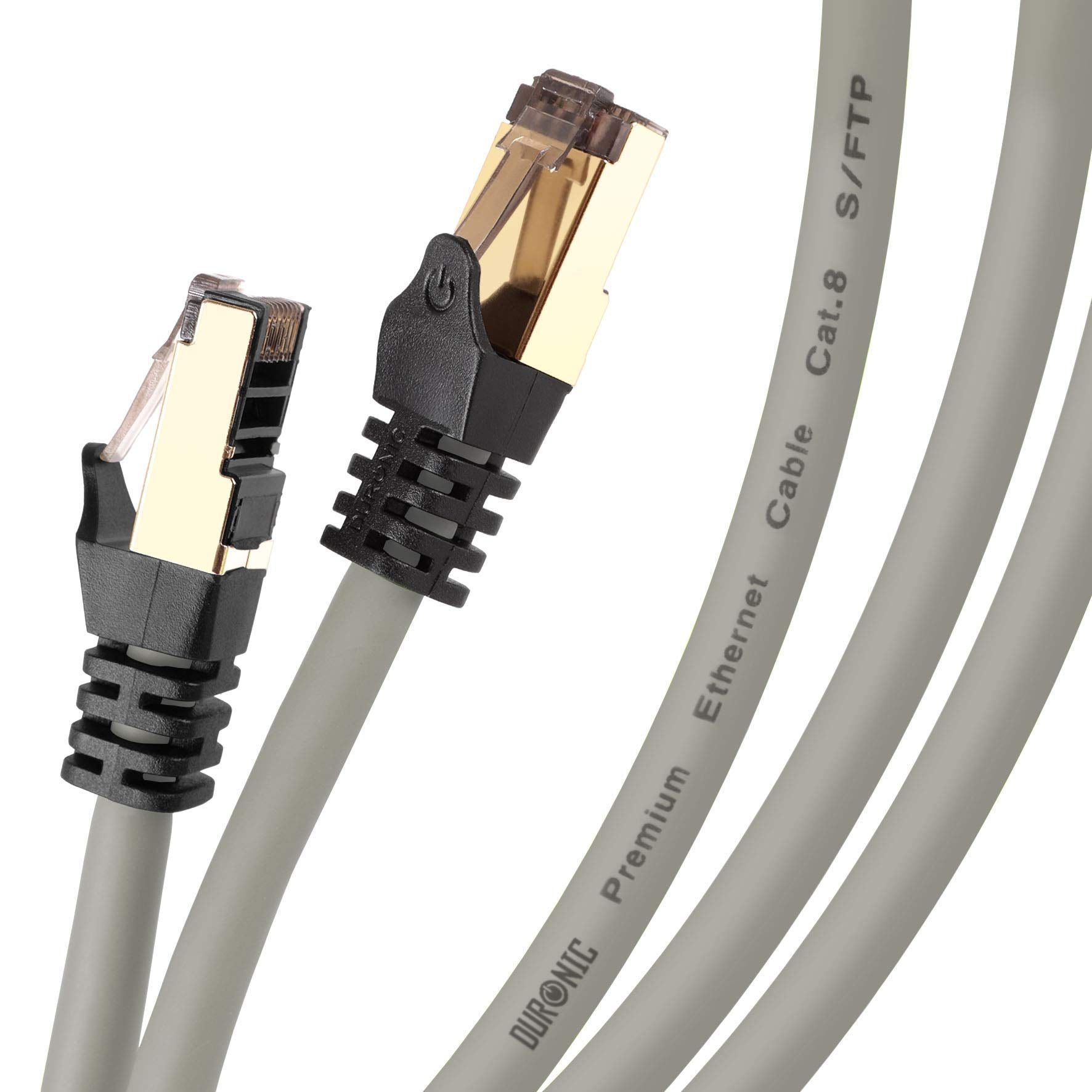 | | und Patchkabel | Lankabel Ethernetkabel m CAT8 GY 5.000 Router für 0,5m Netzwerkkabel, MB/s Konsole, 0,5 RJ45 DURONIC