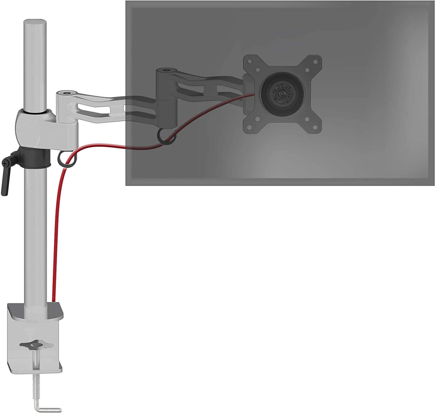 Duronic Dm351x3 Sr soporte para monitor de 13 27 pulgadas 8kg altura ajustable giratorio inclinable 2 brazos extensibles – ordenador tv led lcd color plata pantalla d3hdm1y2v0 dm351x3sr 1327 100x100