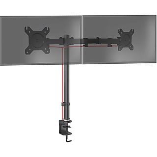 Soporte para 2 monitores  - Duronic DM152 Soporte 2 monitores PC LCD LED 13-27 Pulgadas - VESA 75/100 Giratorio inclinable DURONIC, Negro