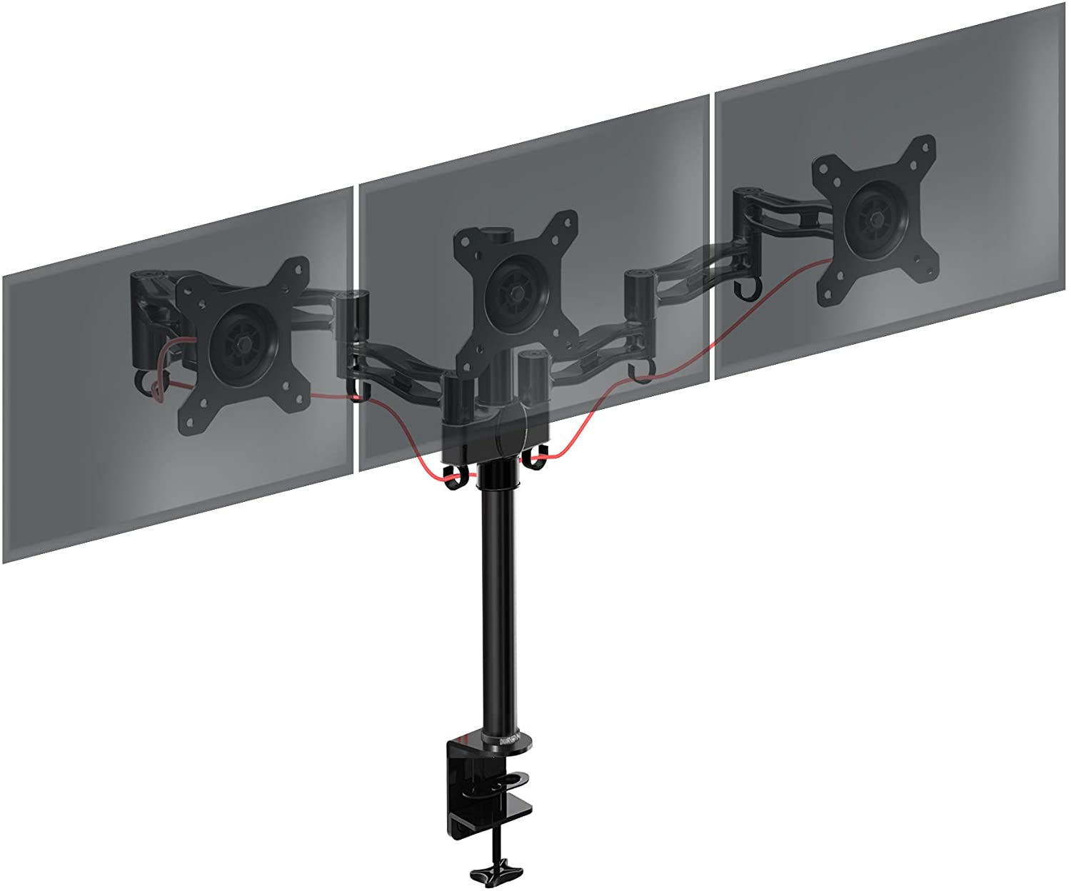 Duronic Dm452 Soporte de mesa 3 monitores 1322 vesa 100x100 8kg dm353 para 13 22 pulgadas altura ajustable giratorio inclinable pantallas rd1mfzwpqz