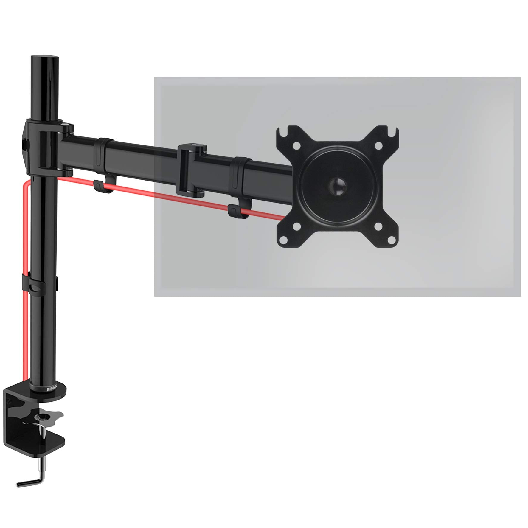 Soporte para monitores - Duronic DM251X3 BK Soporte para 2 monitores de 13" a 27" - 8Kg máx -Ajustable, giratorio, inclinable DURONIC, Negro