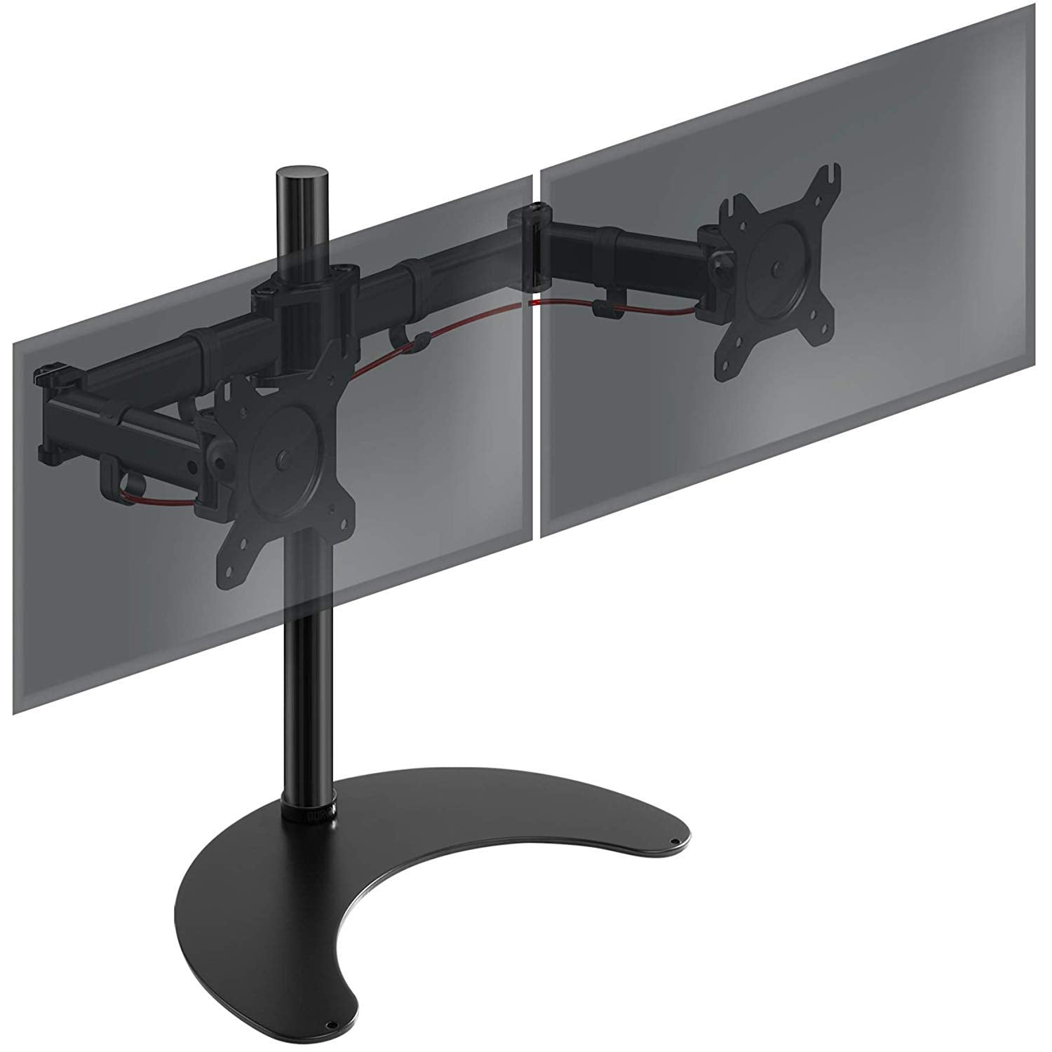 Soporte Para 2 monitores duronic dm25d2 bk de 13 27 cabezal giratorio e inclinable máx 8kgduronic negro 1327 vesa 100x100 8kg pantalla pulgadas pc lcd led con brazo 43cm 40cm