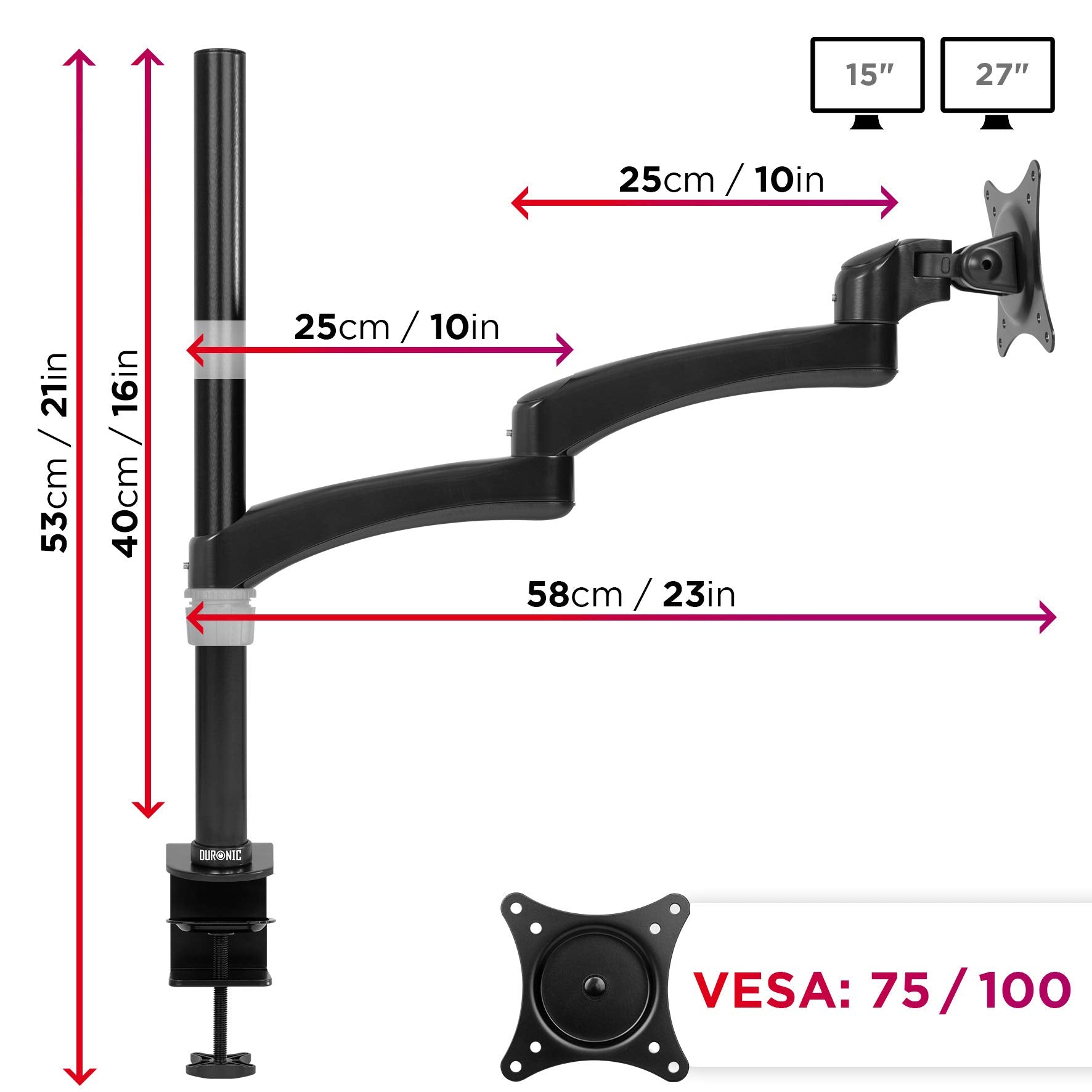 Kapazität | DM451X3 | Zoll Monitorhalterung, für Monitorarm 27\