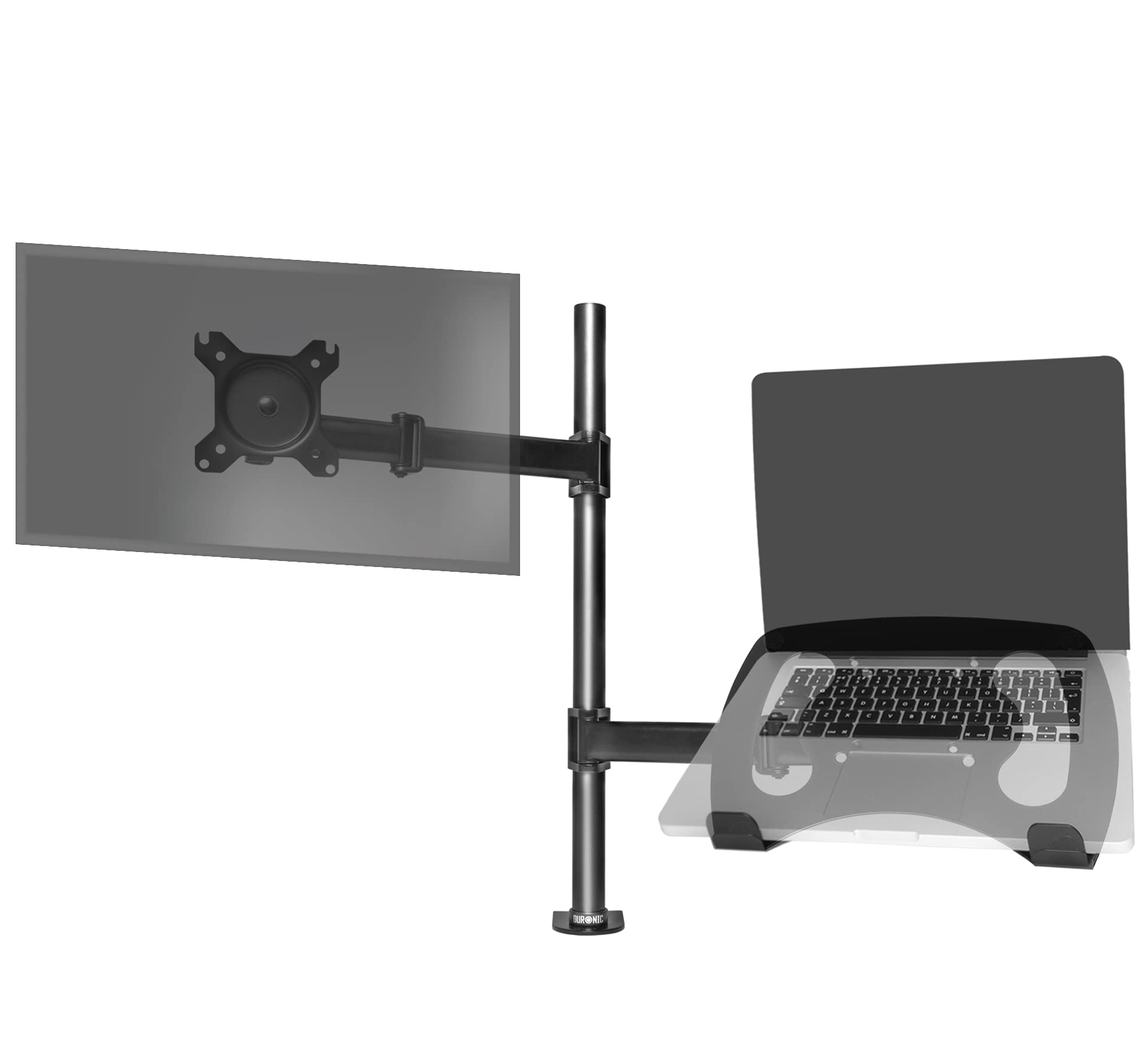 Duronic Dm25l1x1 Soporte brazo para monitor 1327 vesa 100x100 8kg bk de 13 a 27” hasta plataforma suplementaria teclado cabezal 27 negro pantalla i9u18tj6ju 27