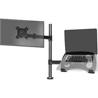 Soporte para Monitor  - Duronic DM25L1X1 BK Soporte para Monitor de 13" a 27" Plataforma suplementaria para portátil/teclado DURONIC, Negro