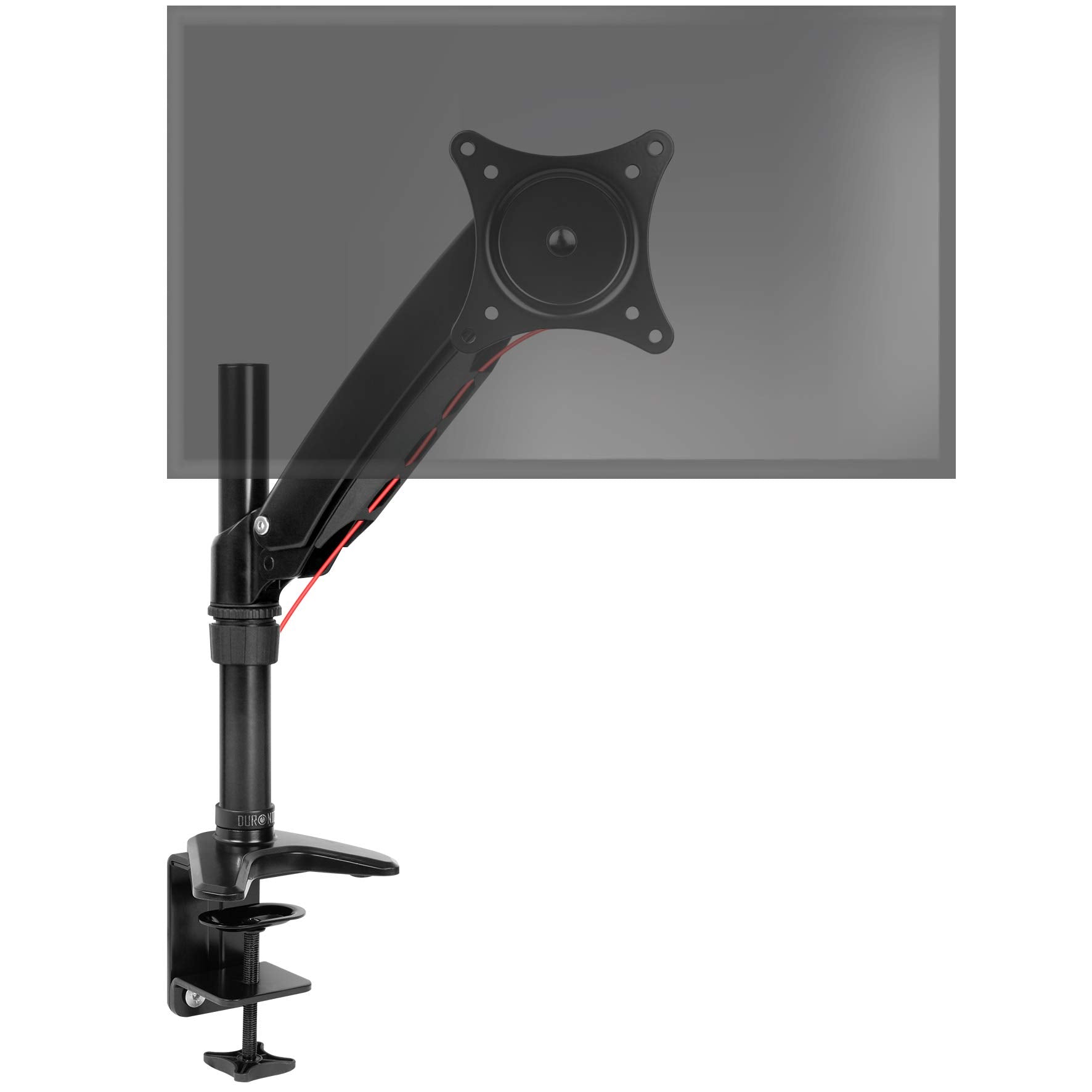 Duronic Dm551x1 Soporte para monitor de 15 27 pulgadas altura ajustable – giratorio inclinable tv led lcd 8 kg brazo con instalación limpia 8kg pp7fczns5h