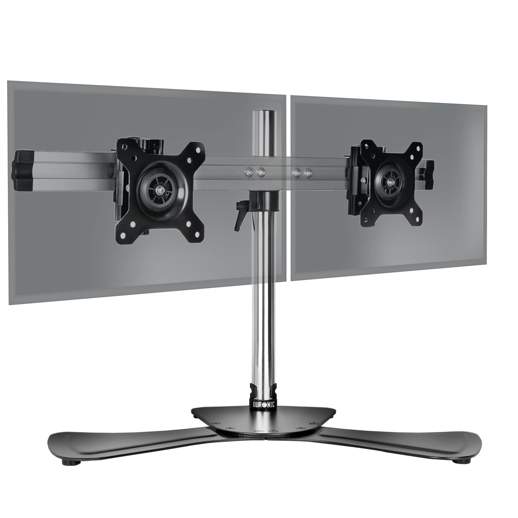 Soporte para monitores - Duronic DM752 Soporte para 2 monitores de 15" a 24" con Base y Brazo Extensible - 8Kg Máx Cada una DURONIC, Negro