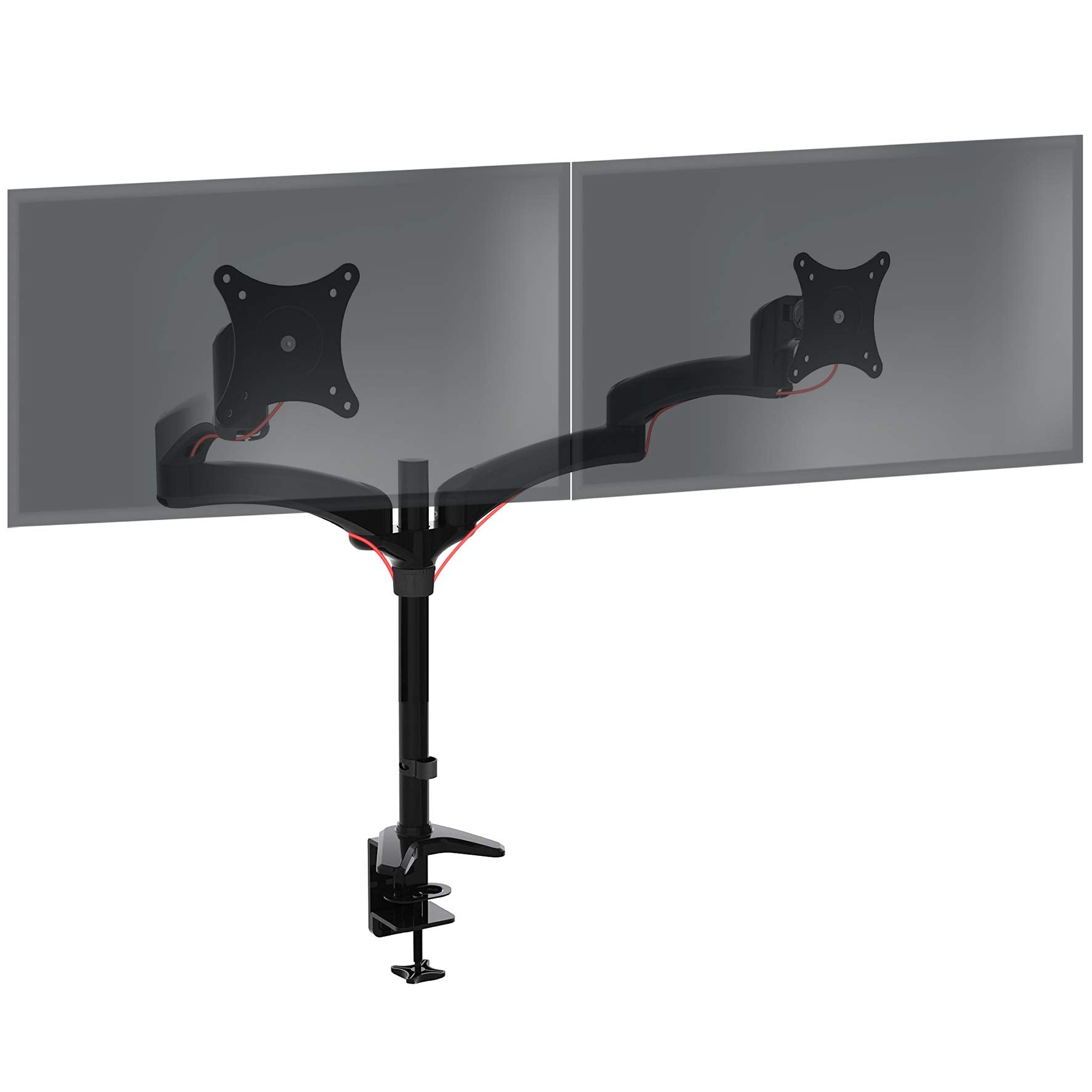 Soporte para monitores - Duronic DM452 Soporte para 2 monitores de 13" a 27"- 8Kg máx - Ajustable, Giratorio, inclinable DURONIC, Negro