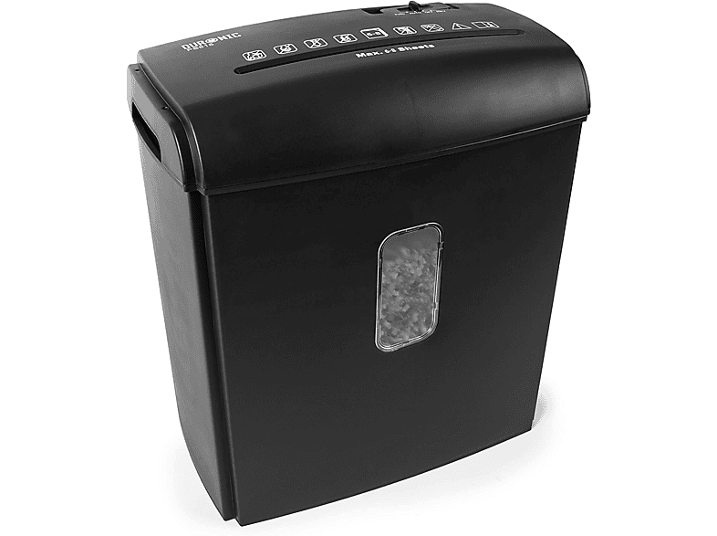 DURONIC PS815 Schredder Schwarz Kreuzschnitt 250W Blatt 8X Elektrisch | A4 15 L | Behälter | Aktenvernichter, Reißwolf