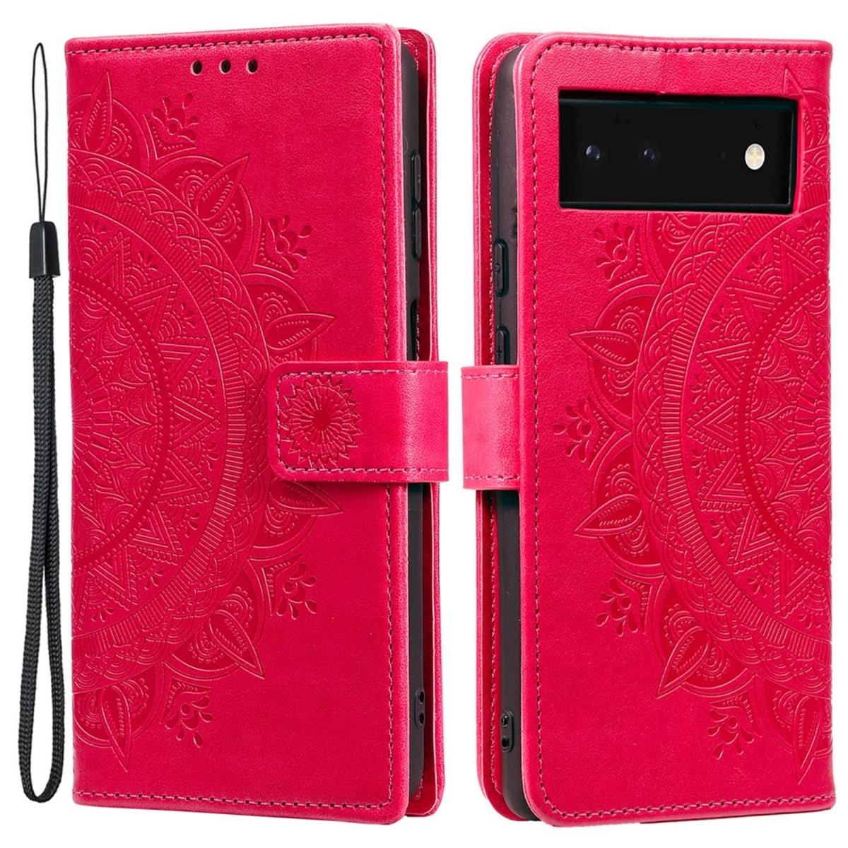 Pink Muster, 6, mit Mandala Klapphülle Bookcover, COVERKINGZ Google, Pixel