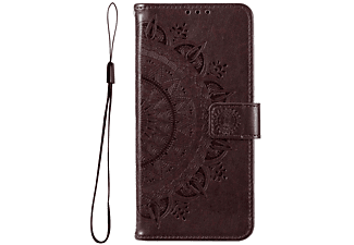 COVERKINGZ Klapphülle mit Mandala Muster, Bookcover, Xiaomi, Redmi Note 11 Pro / Note 11 Pro Plus, Braun