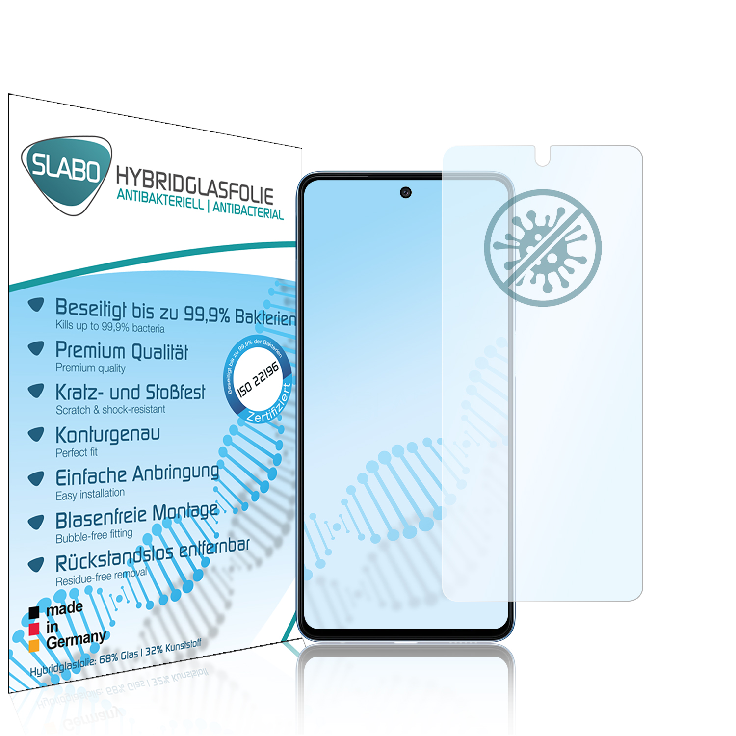 SLABO antibakterielle flexible Displayschutz(für Hybridglasfolie Galaxy Samsung 5G) M52