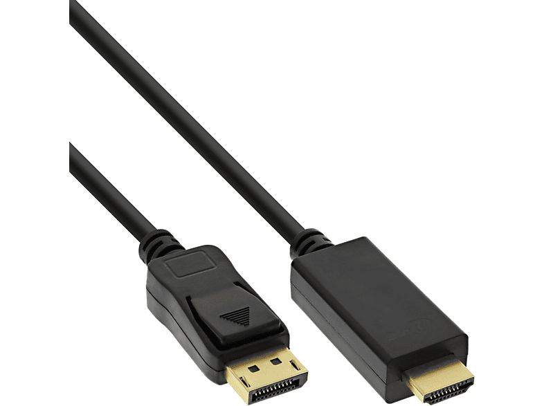 INLINE / schwarz, zu HDMI Displayport InLine® 4K/60Hz Kabel, HDMI zu DVI 0,3m zu VGA Konverter DisplayPort /