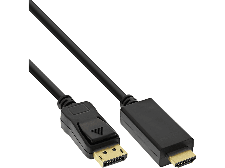 INLINE InLine® DisplayPort zu Konverter DVI / / VGA / schwarz, zu HDMI Kabel, zu 4K/60Hz HDMI Displayport 1m