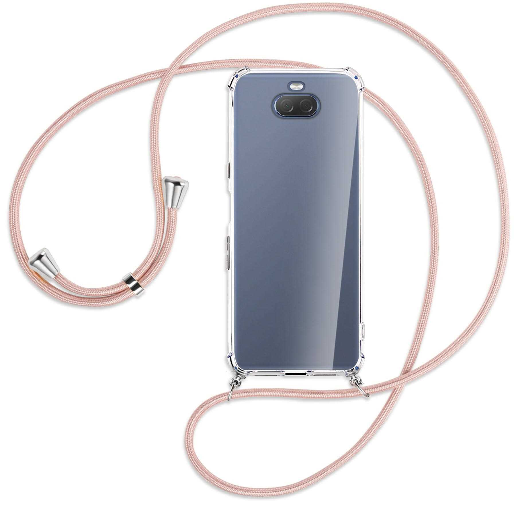 Sony, Kordel, MORE / MTB Rosegold Backcover, 10, Silber Umhänge-Hülle ENERGY Xperia mit