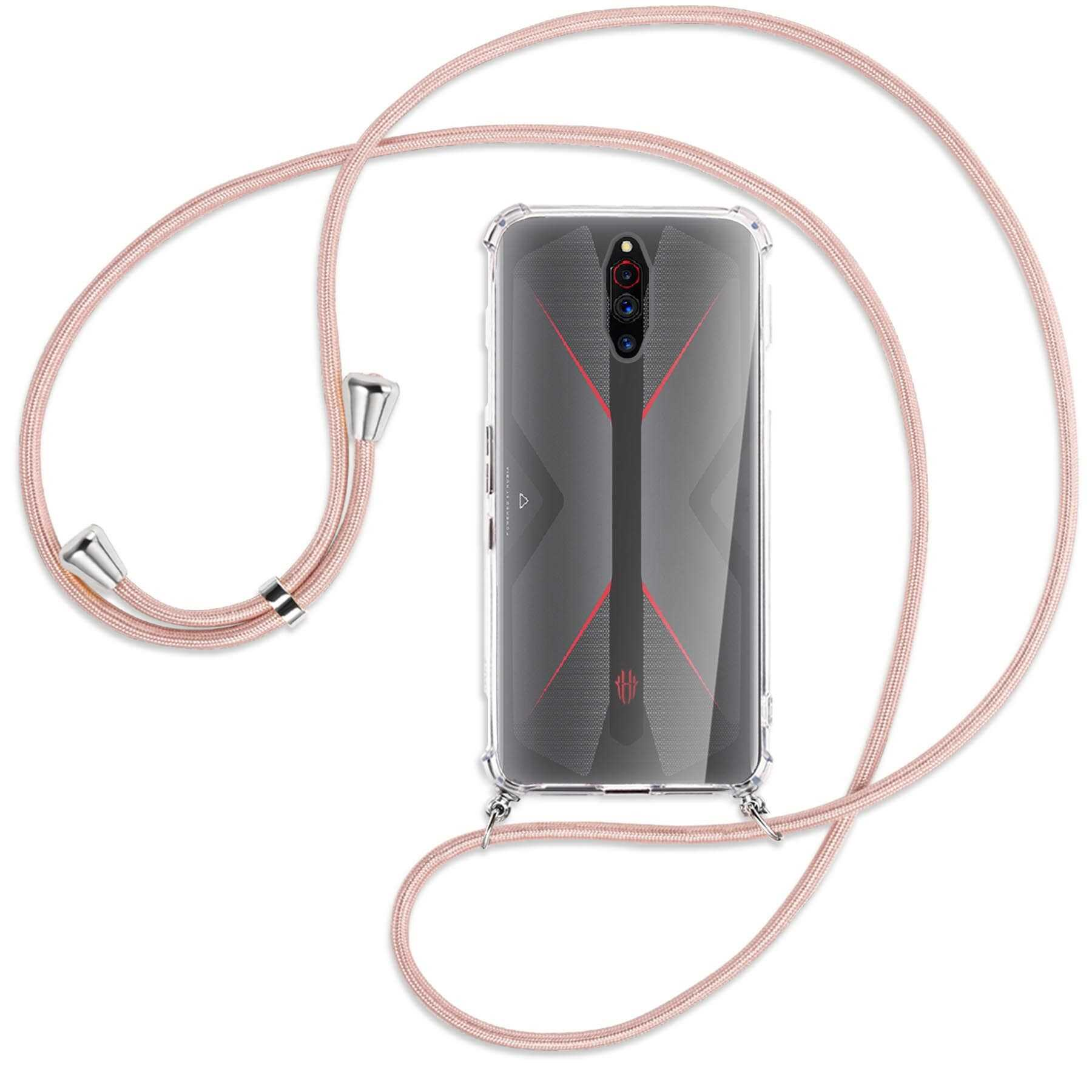 Red Nubia Red ENERGY ZTE, Silber 5S, Magic Rosegold mit MORE MTB Nubia Magic / Kordel, Umhänge-Hülle Backcover, 5G,