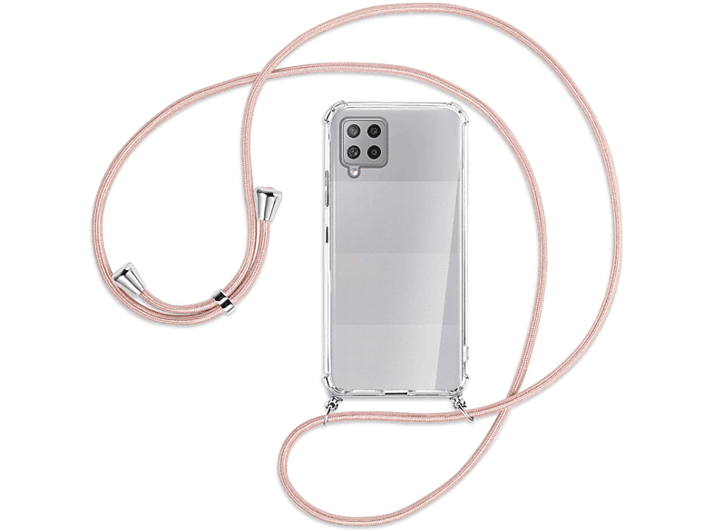 Rosegold Umhänge-Hülle Backcover, mit 5G, MTB Galaxy Kordel, Samsung, / A42 Silber MORE ENERGY