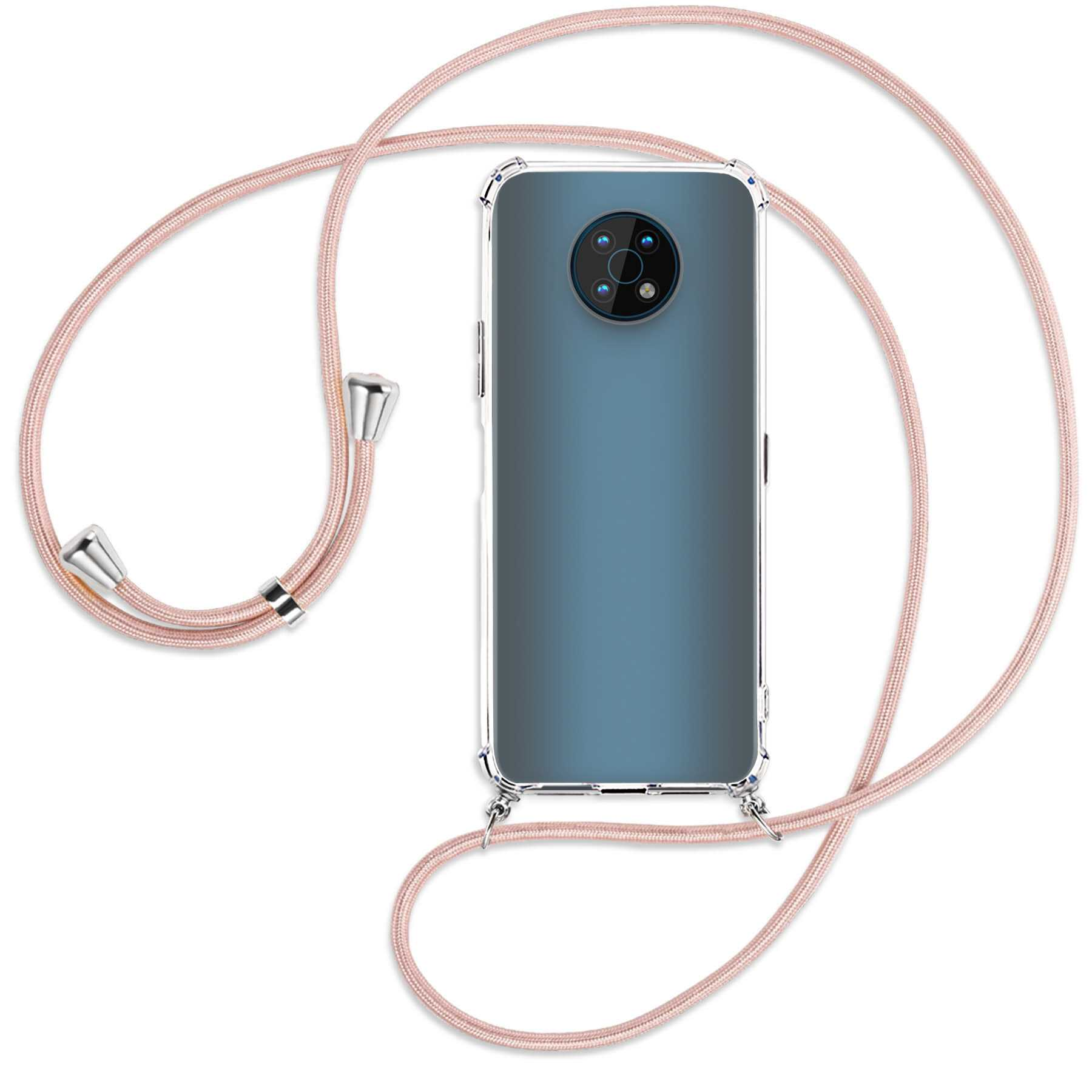 Silber Umhänge-Hülle Rosegold MORE Backcover, mit G50, Nokia, ENERGY / MTB Kordel,