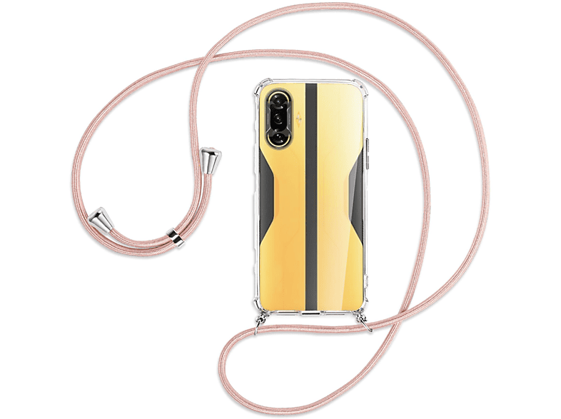 F3 Poco Rosegold mit Xiaomi, MTB MORE Silber ENERGY Kordel, Umhänge-Hülle Backcover, / GT,