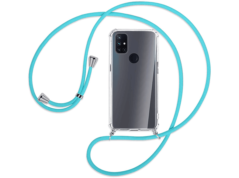 MORE Kordel, Nord Türkis Umhänge-Hülle 5G, mit Silber MTB OnePlus, N10 Backcover, ENERGY /