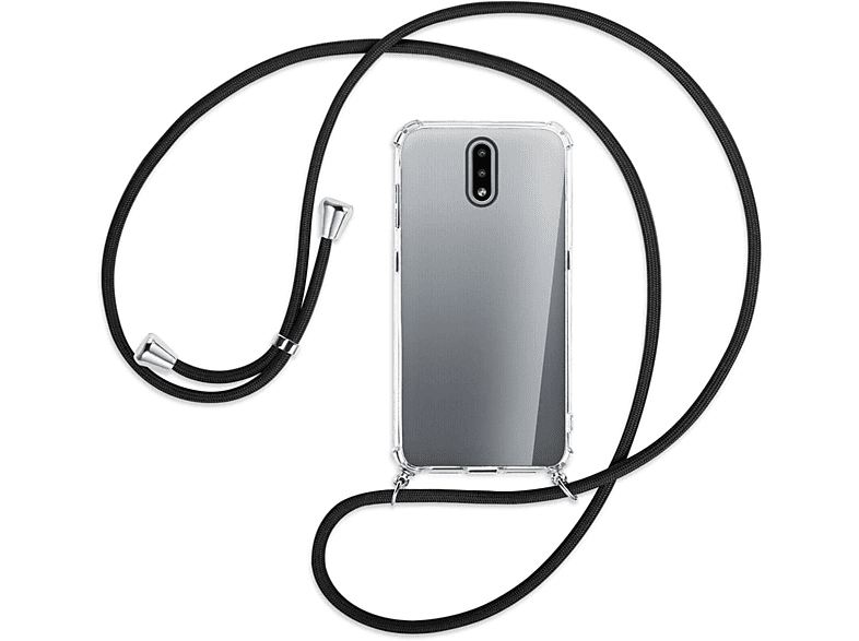 / Umhänge-Hülle 2.3, Silber Nokia, mit ENERGY MTB MORE Schwarz Backcover, Kordel,