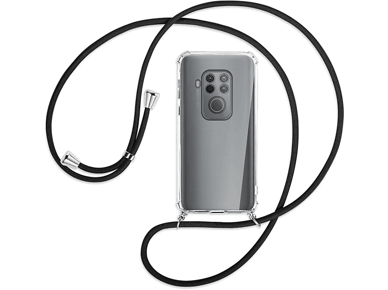 MTB MORE ENERGY Silber / Zoom, Umhänge-Hülle mit One Motorola, Backcover, Schwarz Kordel