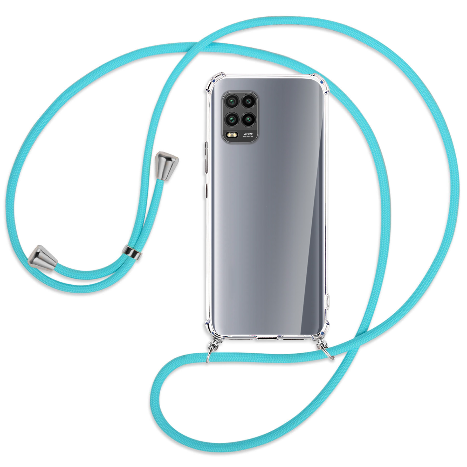 10 Silber Zoom, Mi / MORE MTB Mi Türkis Mi Lite Xiaomi, 10 5G, mit Youth Umhänge-Hülle Kordel, 5G, 10 Backcover, Lite ENERGY