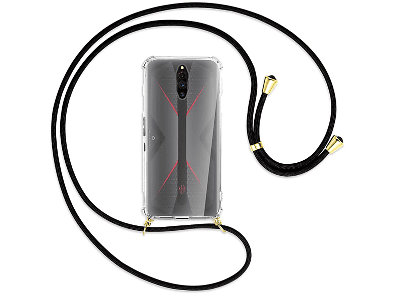 MTB MORE ENERGY Gold 5G, Schwarz Nubia Nubia Umhänge-Hülle Red Magic Backcover, Magic mit / Kordel, Red 5S, ZTE