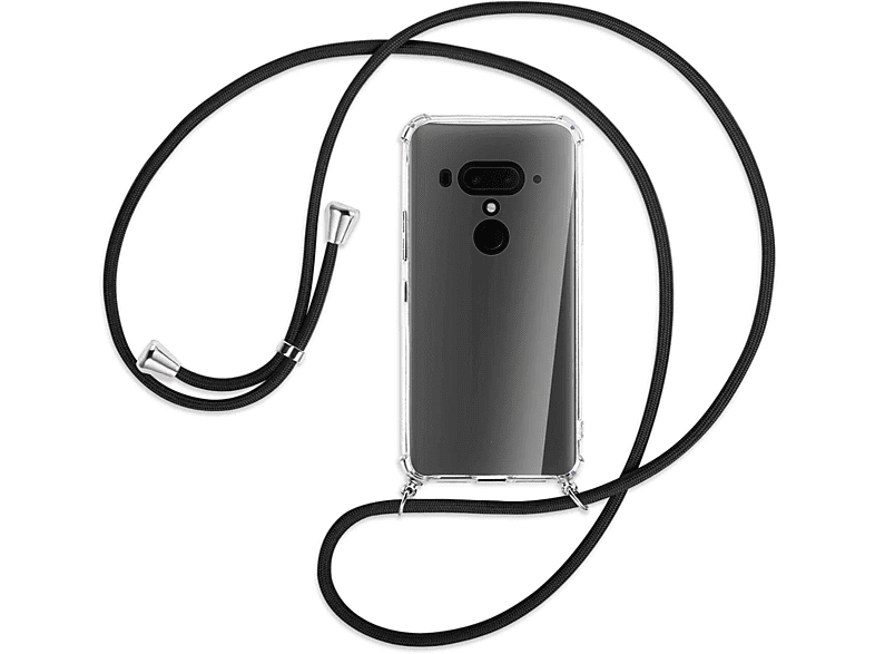 MTB MORE ENERGY Umhänge-Hülle Silber HTC, mit Schwarz Plus, / Kordel, Backcover, U12