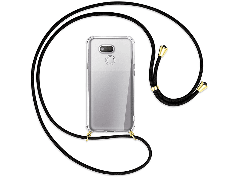 Umhänge-Hülle HTC, mit Kordel, MORE Schwarz MTB ENERGY Desire 12s, / Gold Backcover,