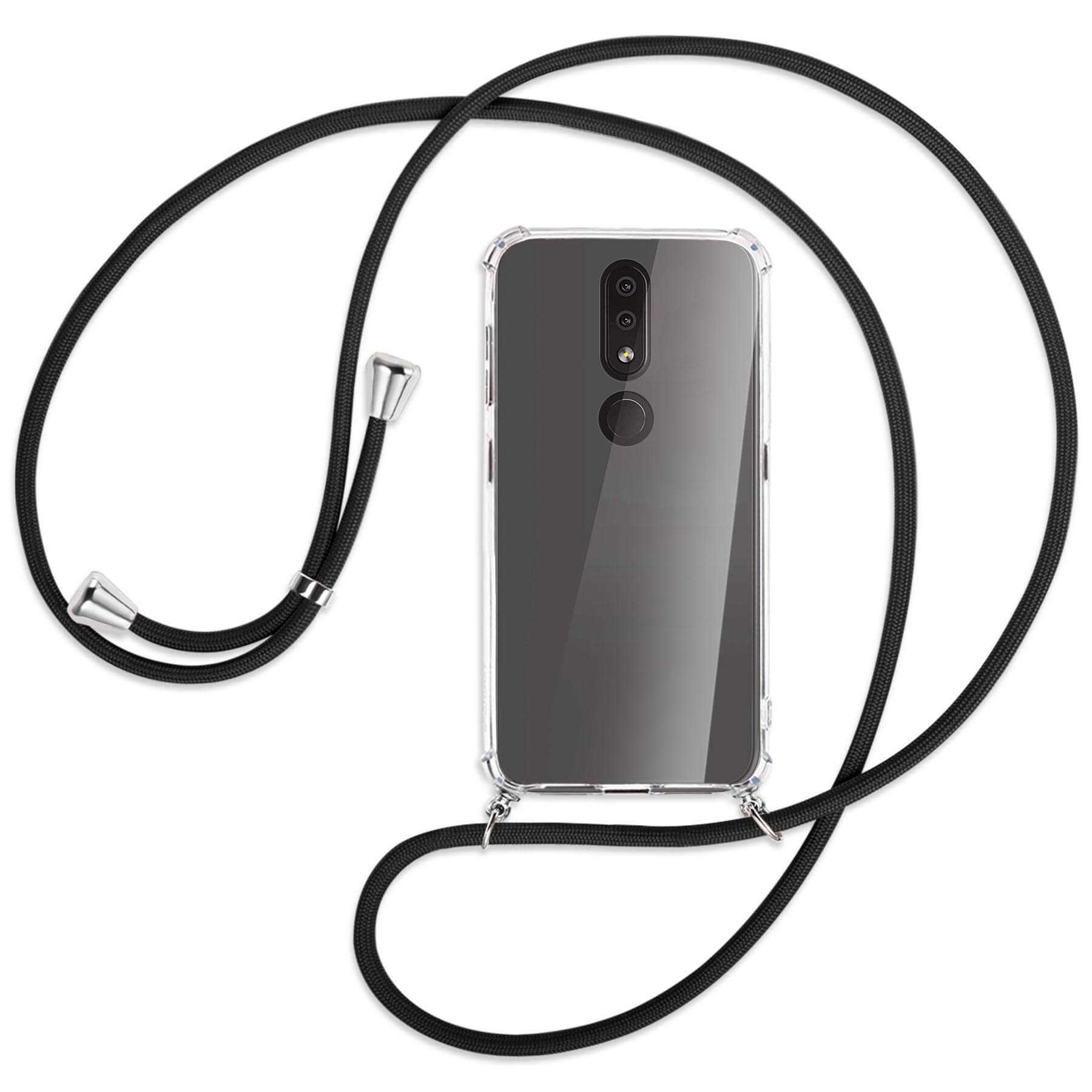 MTB MORE Backcover, 4.2, / Kordel, ENERGY Umhänge-Hülle Nokia, mit Schwarz Silber