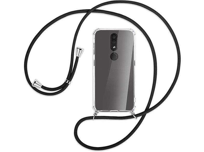 Nokia, / Silber Kordel, Schwarz 4.2, ENERGY MORE Backcover, Umhänge-Hülle mit MTB
