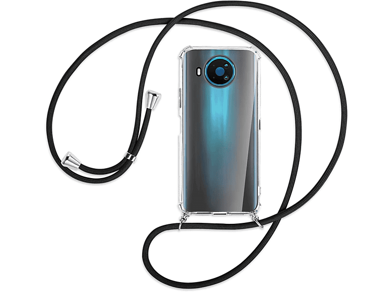 Kordel, MORE MTB / Schwarz Umhänge-Hülle mit 8.3 Backcover, Nokia, 5G, Silber ENERGY
