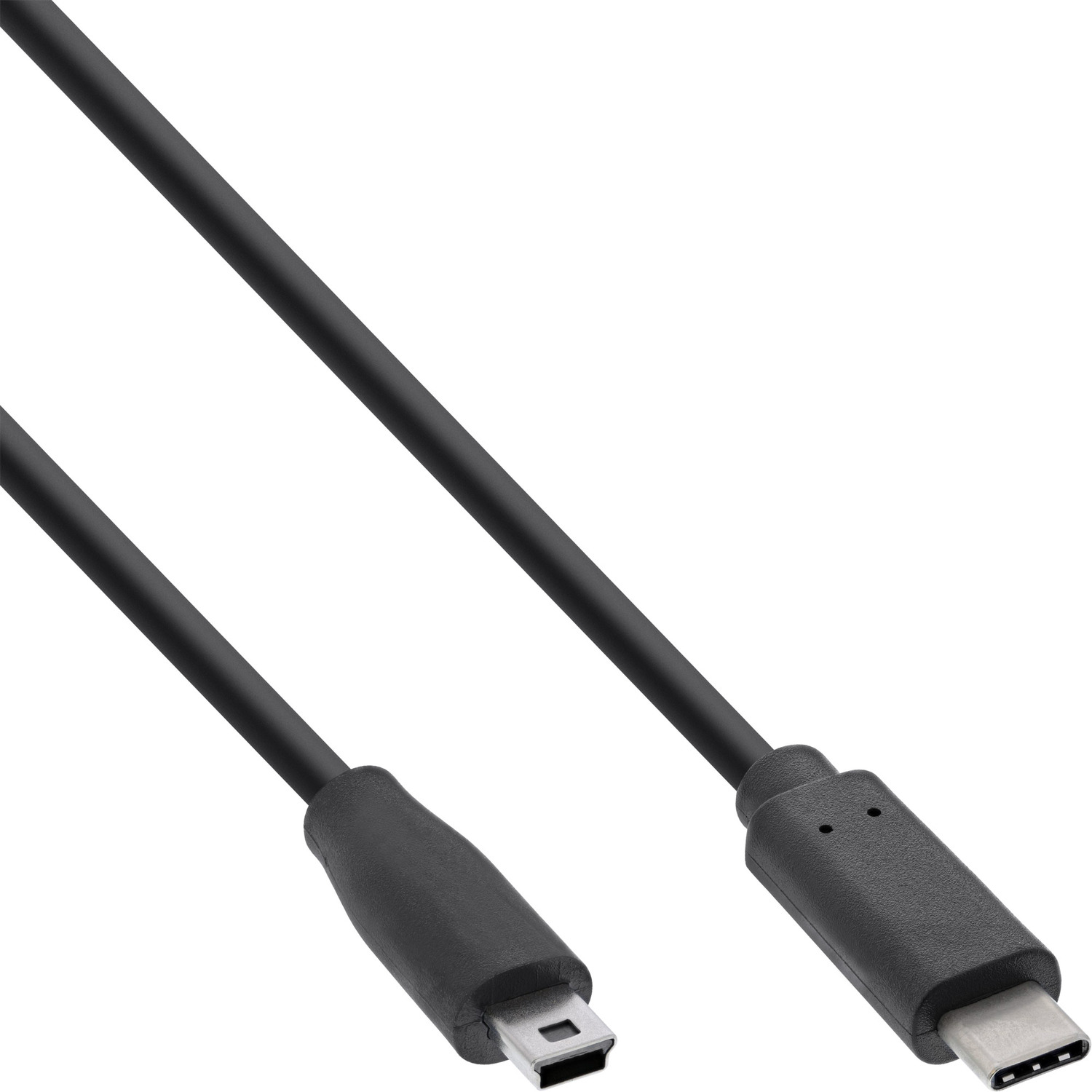 Kabel, 2.0 Mini-B USB INLINE USB-C USB InLine® (5pol.), 3m Stecker an schwarz,