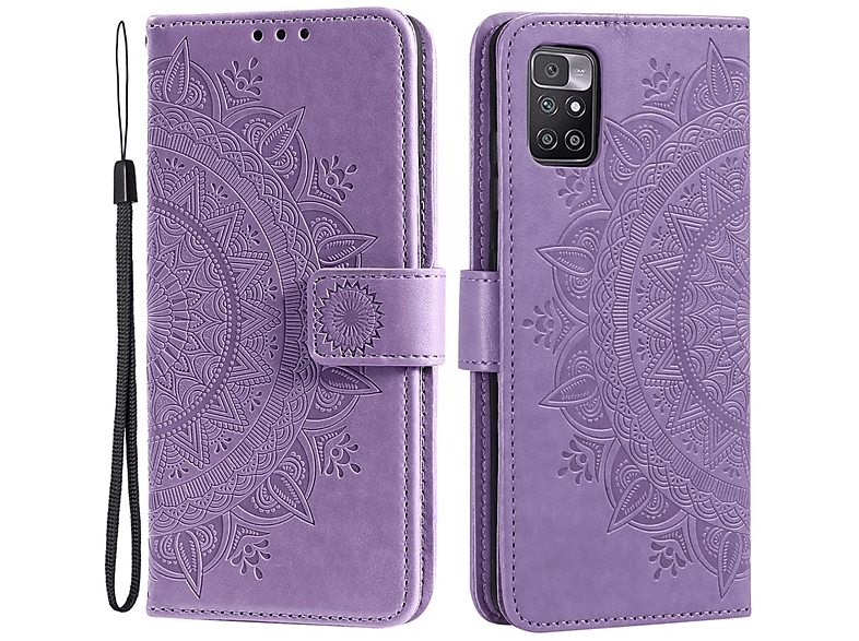 Klapphülle Xiaomi, 11 COVERKINGZ Pro mit Note Plus, Lila Pro / 11 Muster, Mandala Note Redmi Bookcover,